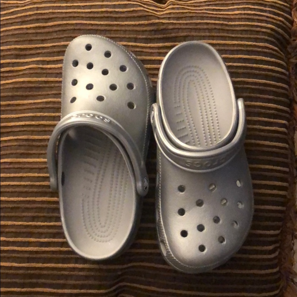 Silver crocs